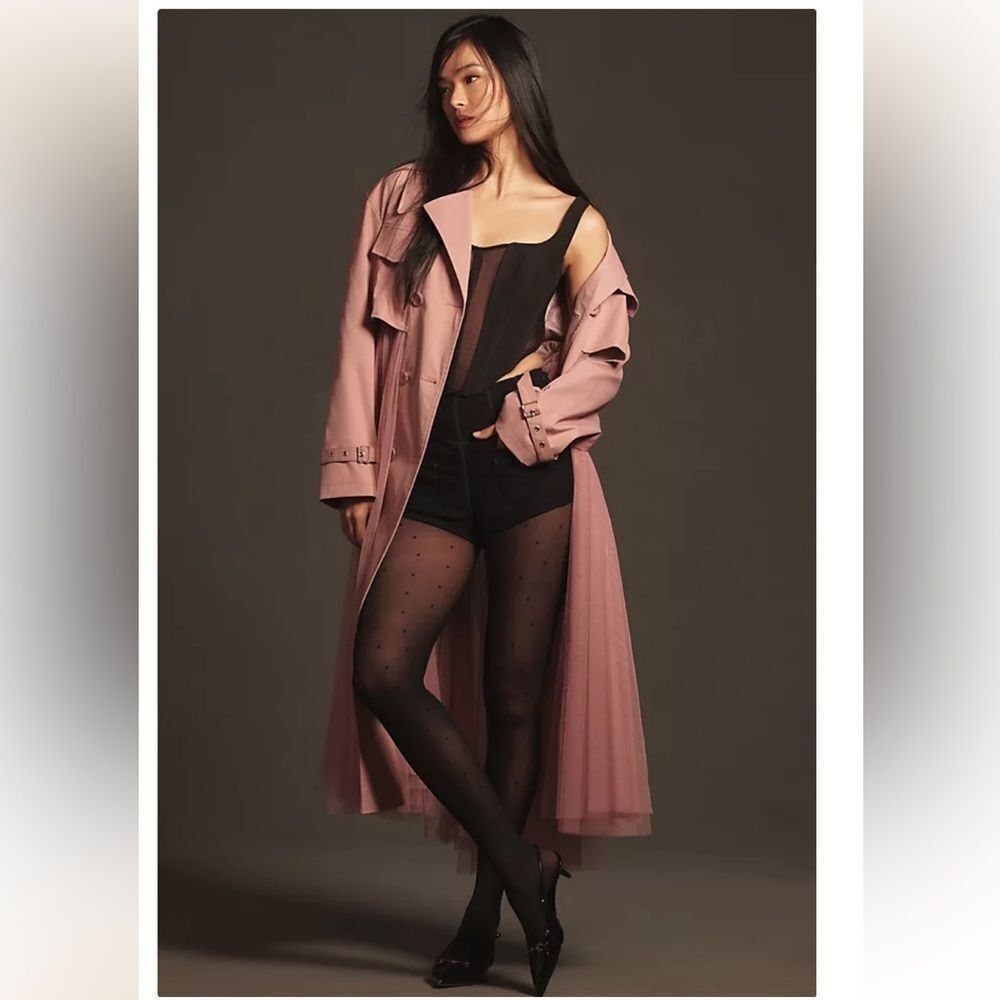 By Anthropologie Tulle-Skirted Trench Coat Anthropologie XXS